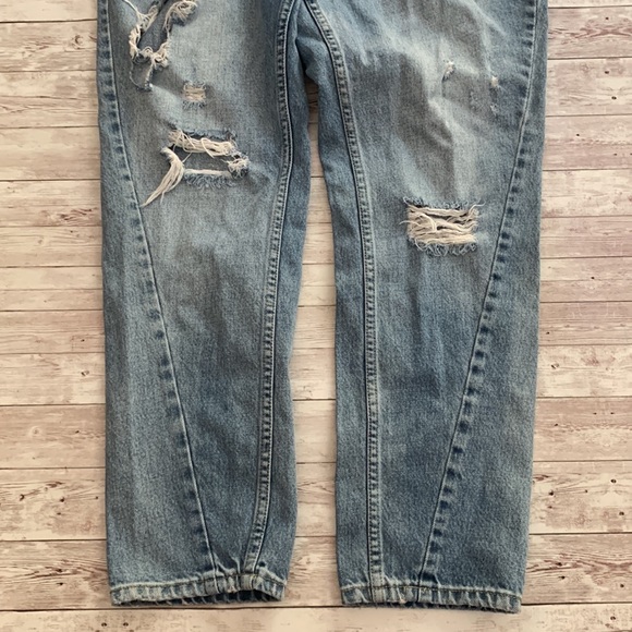 BDG Medium Wash Distressed High Rise Slim Boyfriend Jeans - Picture 5 of 13